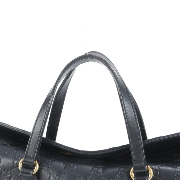 Gucci Guccissima 428226 Leather Handbag Tote Black Brand Women's - Picture 2 of 9